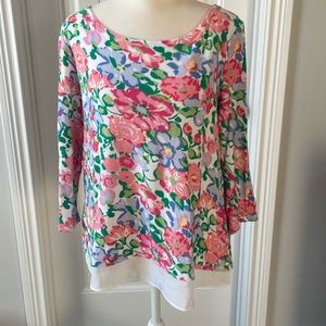 Talbots knit floral sweater - small